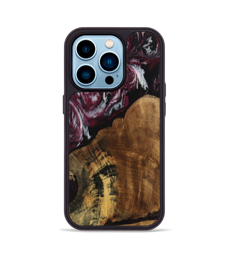 iPhone 14 Pro Wood Phone Case - Lorilyn (Red, 740098)