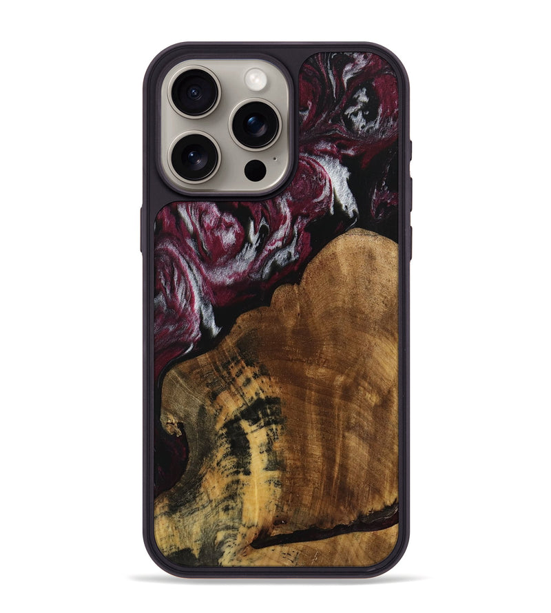 iPhone 15 Pro Max Wood Phone Case - Lorilyn (Red, 740098)