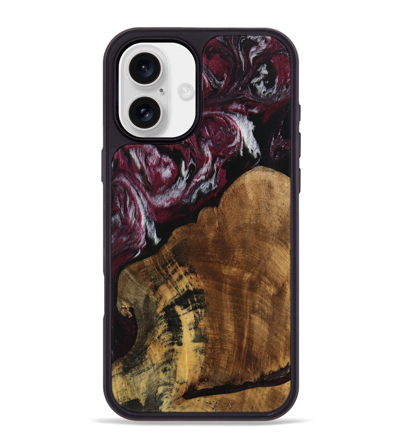 iPhone 16 Plus Wood Phone Case - Lorilyn (Red, 740098)