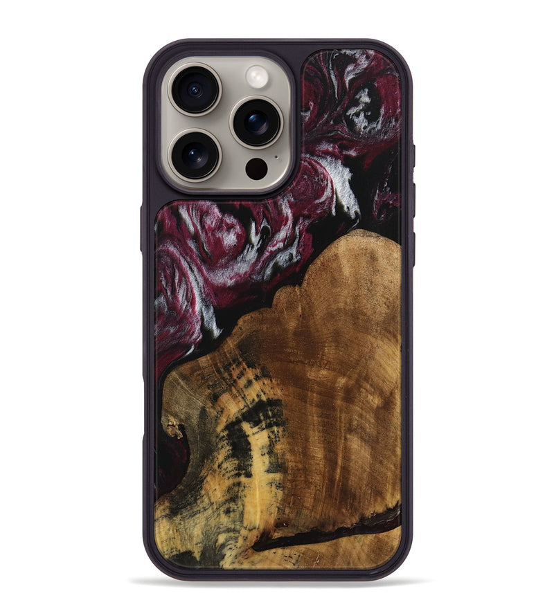 iPhone 16 Pro Max Wood Phone Case - Lorilyn (Red, 740098)