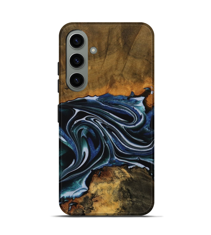 Galaxy S24 Wood Live Edge Phone Case - Tanya (Blue, 740148)