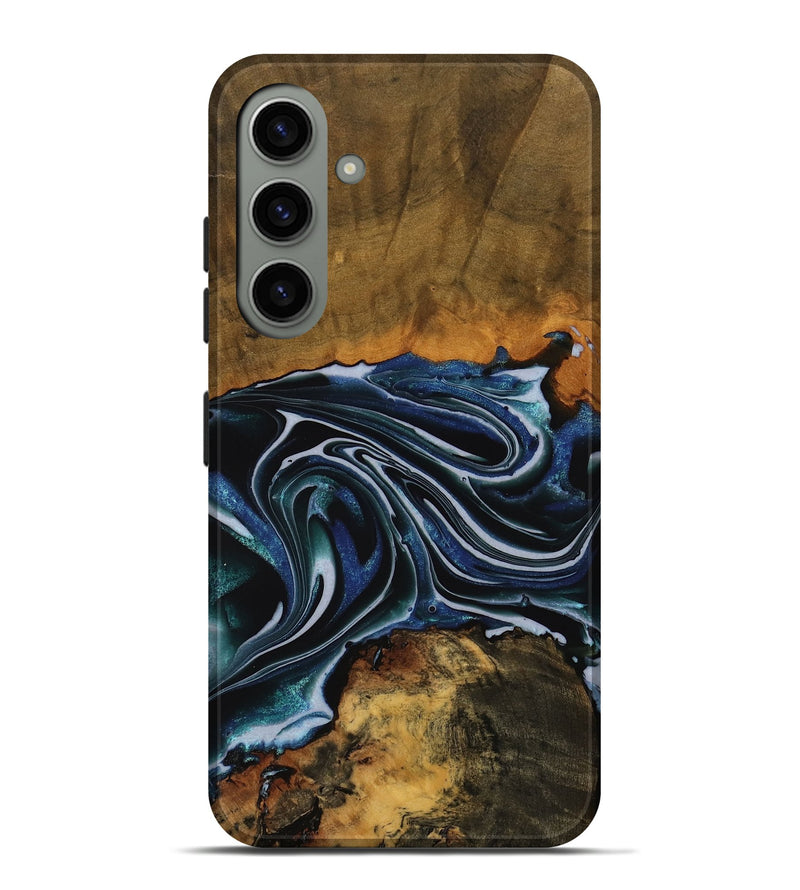 Galaxy S24 Plus Wood Live Edge Phone Case - Tanya (Blue, 740148)