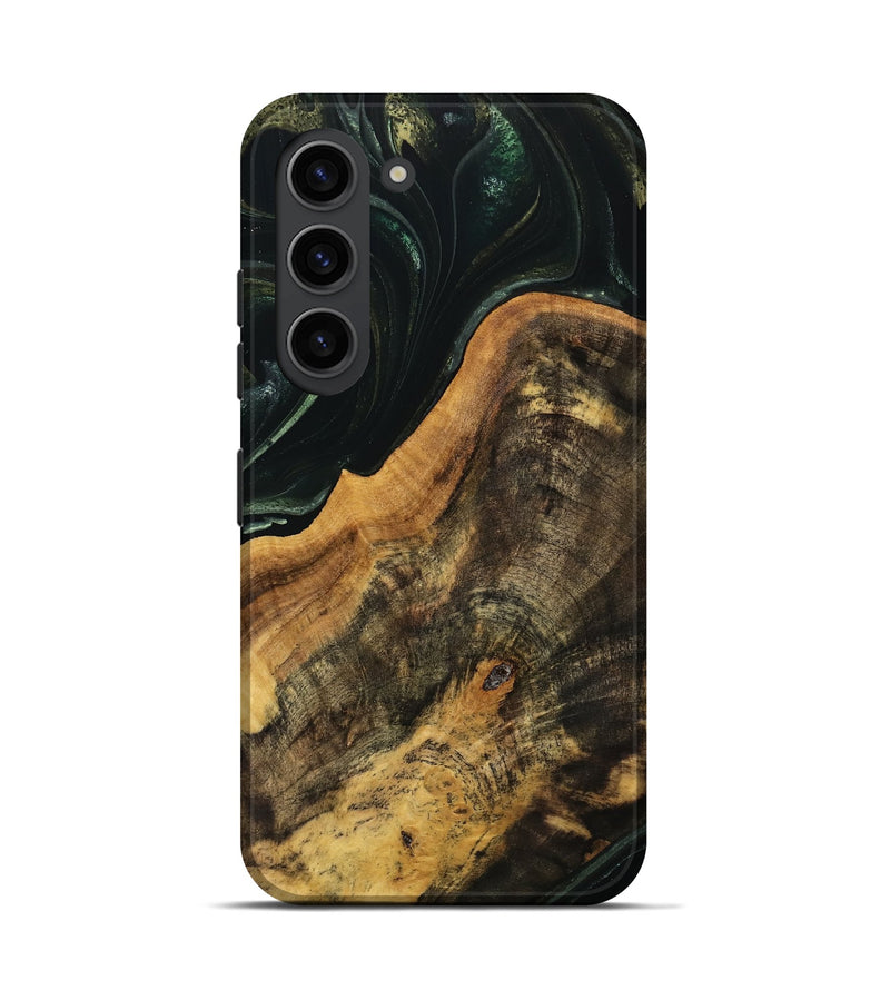 Galaxy S23 Wood Live Edge Phone Case - Verile (Green, 740152)