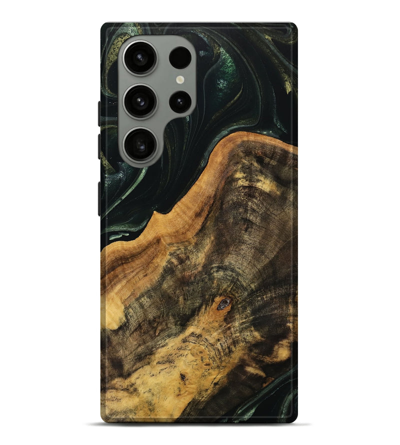 Galaxy S23 Ultra Wood Live Edge Phone Case - Verile (Green, 740152)