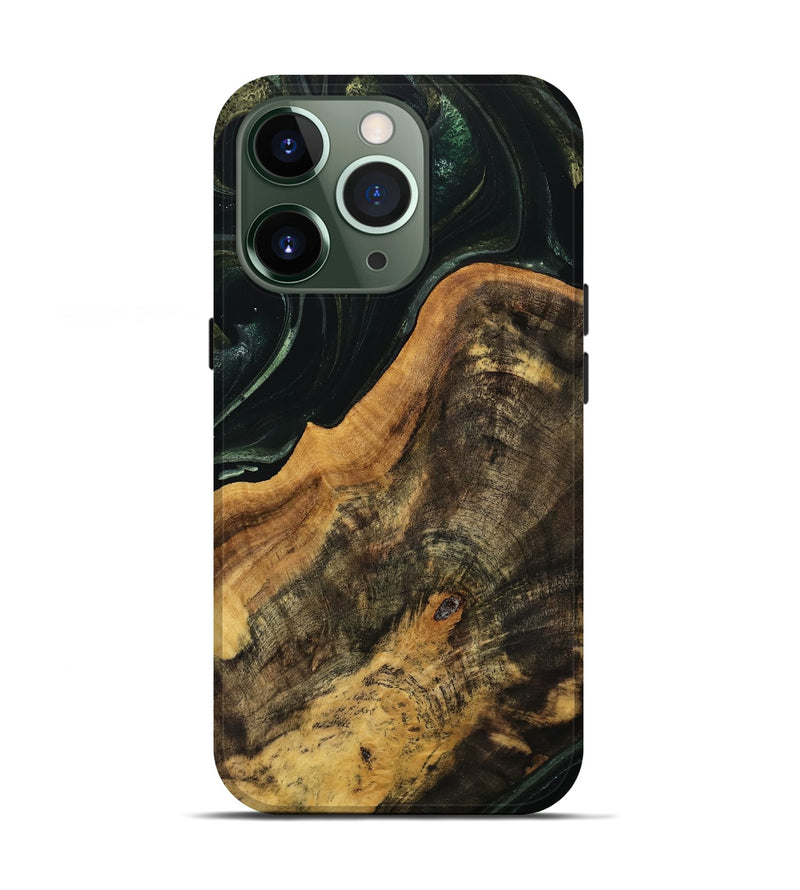 iPhone 13 Pro Wood Live Edge Phone Case - Verile (Green, 740152)