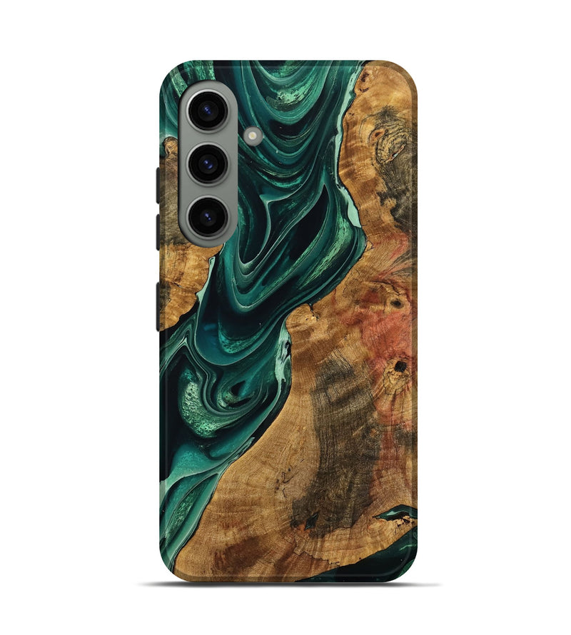 Galaxy S24 Wood Live Edge Phone Case - Minette (Green, 740155)