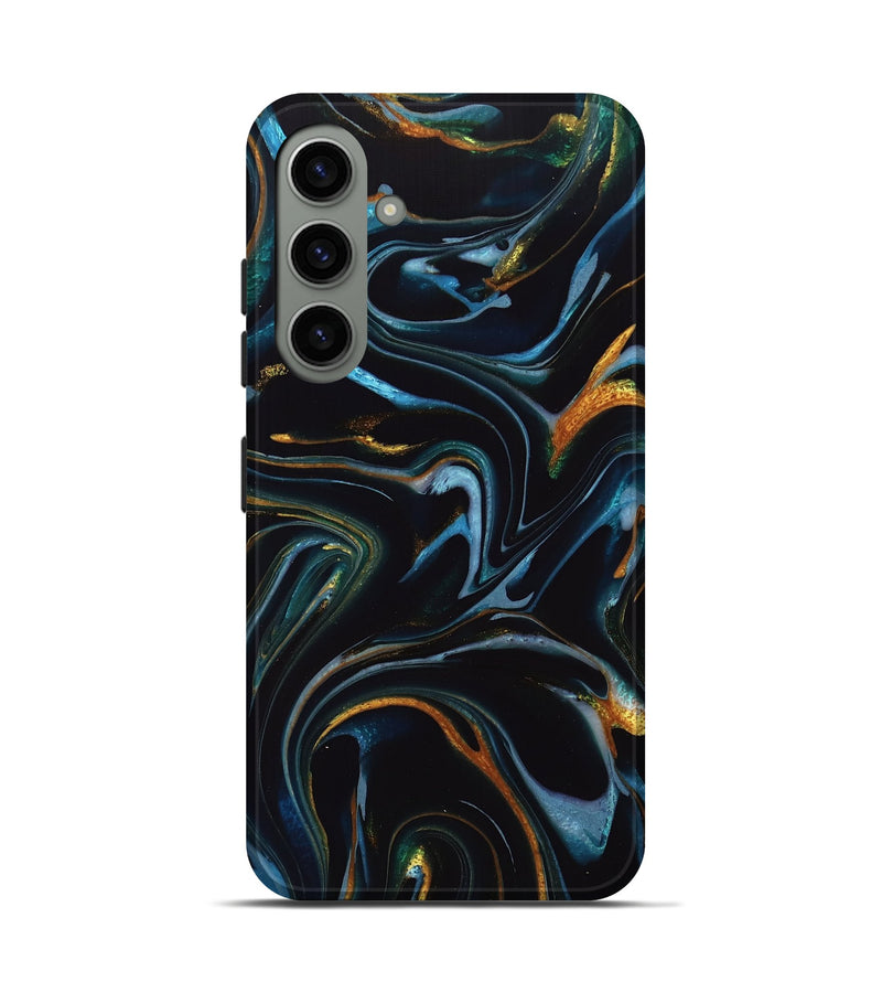 Galaxy S24 ResinArt Live Edge Phone Case - Deonta (Teal & Gold, 740157)