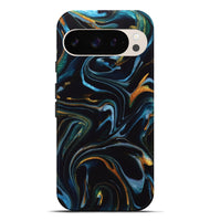 Pixel 9 Pro XL ResinArt Live Edge Phone Case - Deonta (Teal & Gold, 740157)