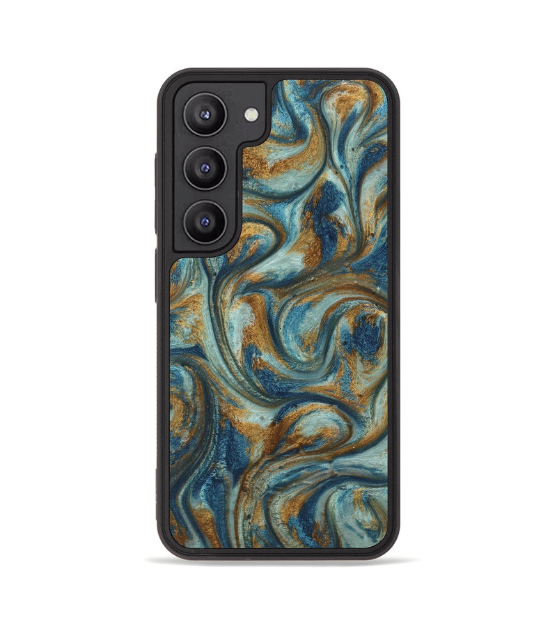 Galaxy S23 ResinArt Phone Case - Anni (Teal & Gold, 740172)