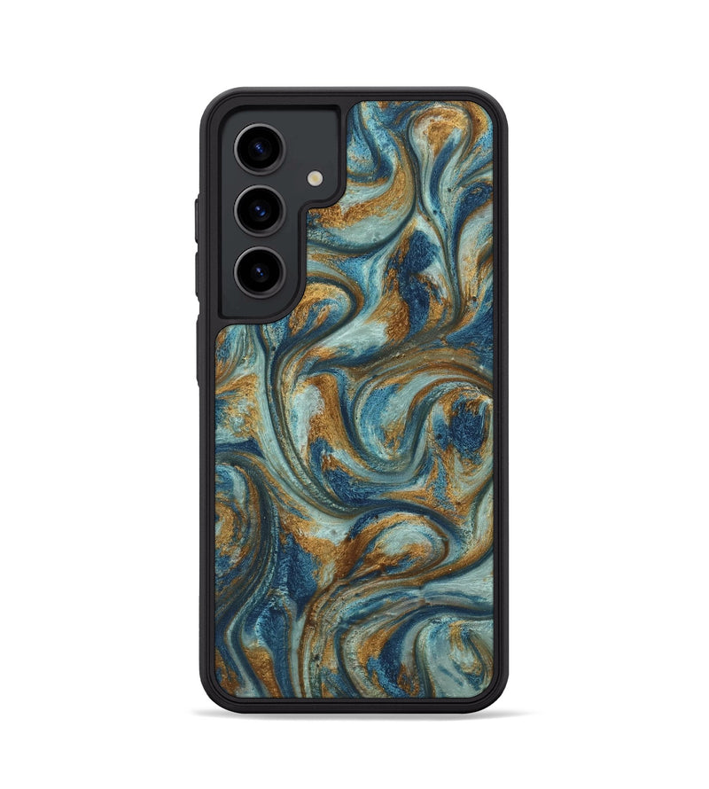 Galaxy S24 ResinArt Phone Case - Anni (Teal & Gold, 740172)