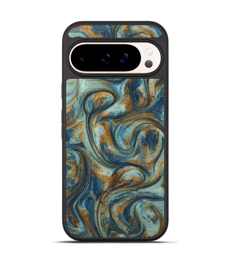 Pixel 9 Pro ResinArt Phone Case - Anni (Teal & Gold, 740172)