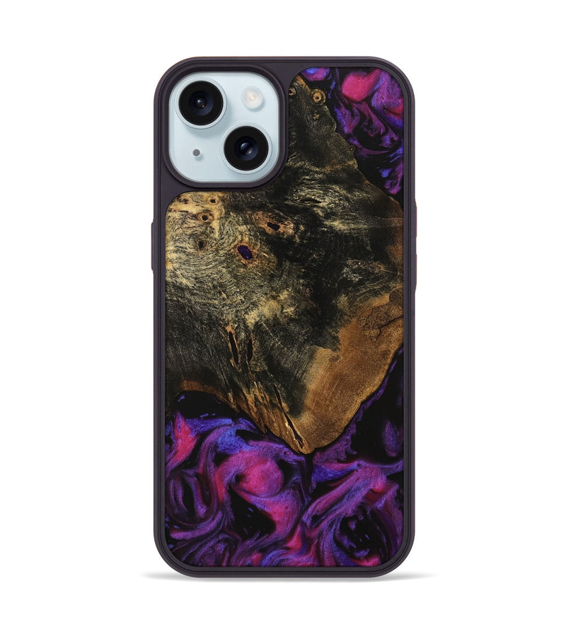 iPhone 15 Wood Phone Case - Dorotea (Purple, 740173)