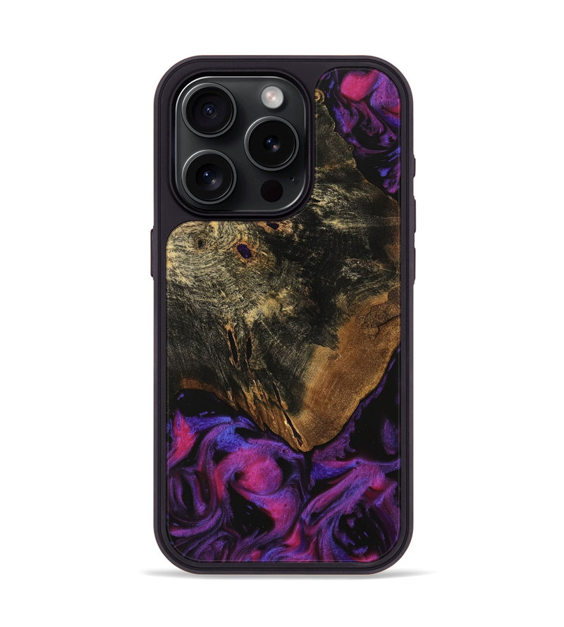 iPhone 15 Pro Wood Phone Case - Dorotea (Purple, 740173)