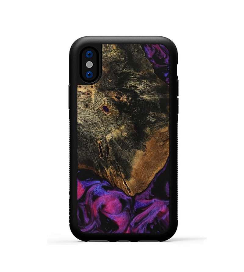 iPhone Xs Wood Phone Case - Dorotea (Purple, 740173)