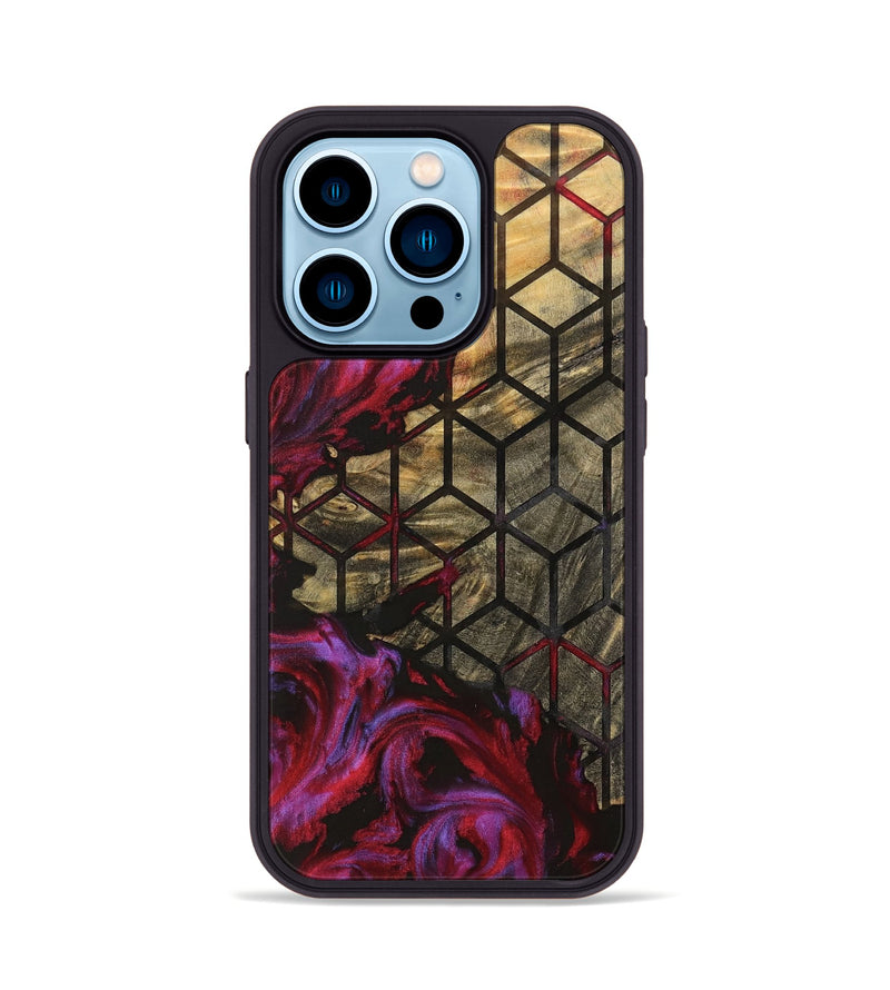 iPhone 14 Pro Wood Phone Case - Edwardo (Pattern, 740186)