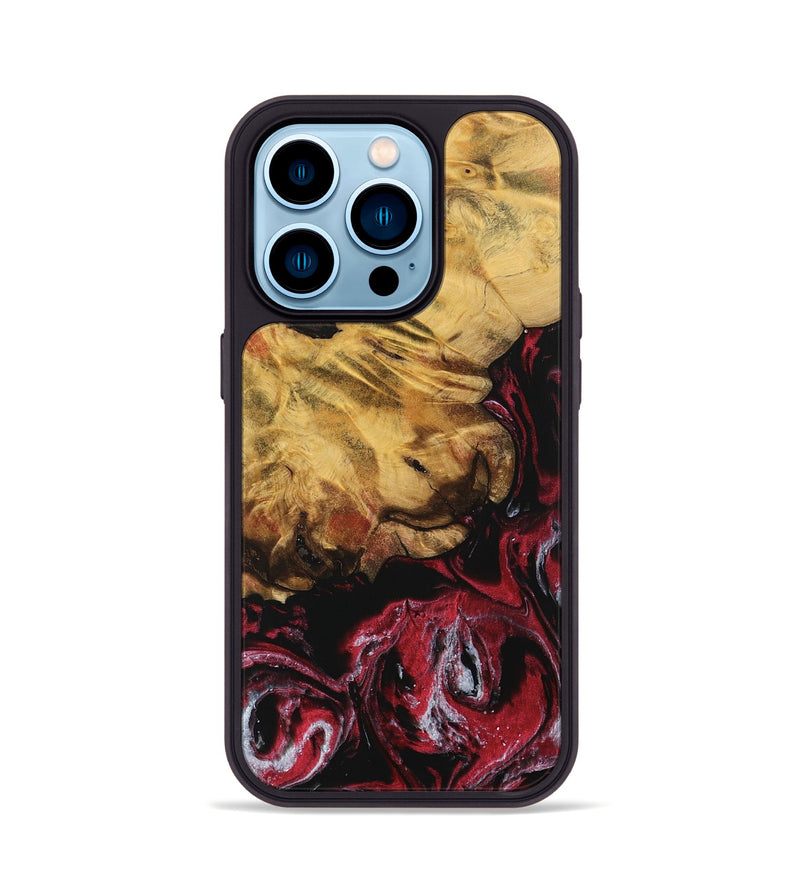 iPhone 14 Pro Wood Phone Case - Naresh (Red, 740189)