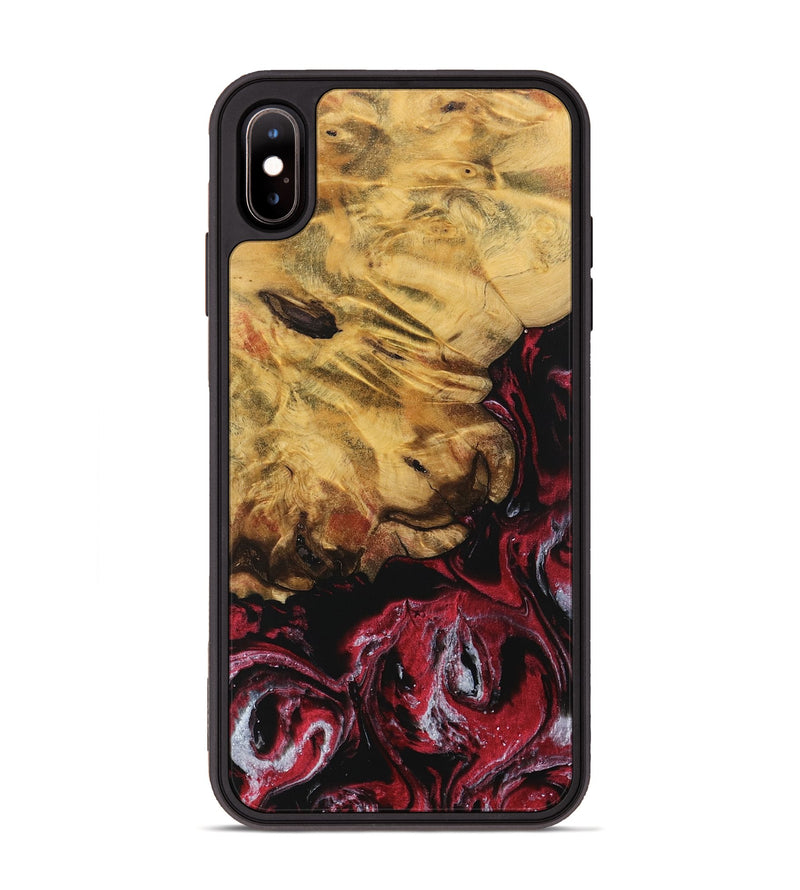 iPhone Xs Max Wood Phone Case - Naresh (Red, 740189)