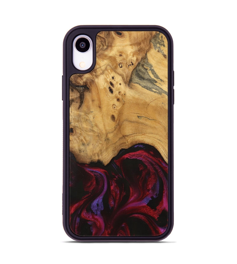 iPhone Xr Wood Phone Case - Elysha (Red, 740191)