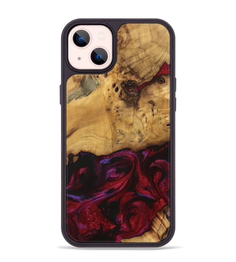 iPhone 14 Plus Wood Phone Case - Evander (Red, 740193)