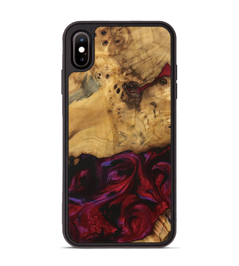 iPhone Xs Max Wood Phone Case - Evander (Red, 740193)