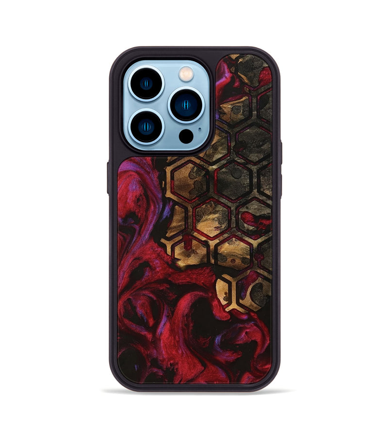 iPhone 14 Pro Wood Phone Case - Melosa (Pattern, 740195)