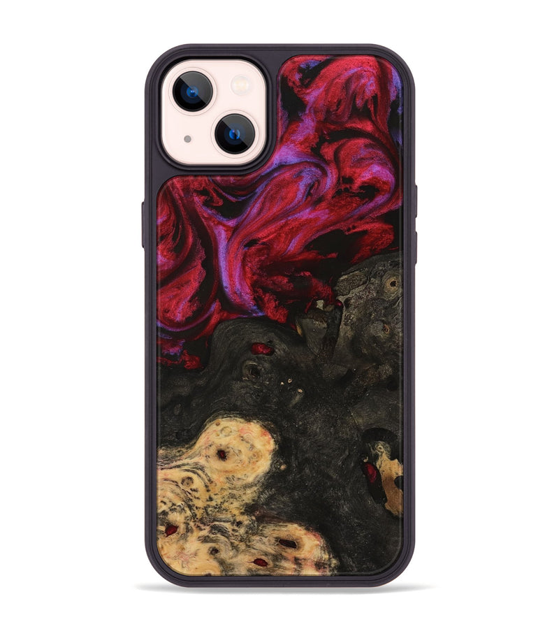 iPhone 14 Plus Wood Phone Case - Rafa (Red, 740196)