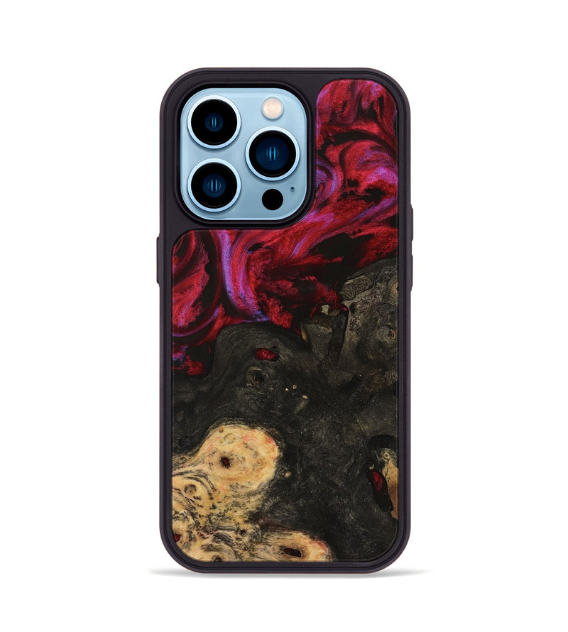 iPhone 14 Pro Wood Phone Case - Rafa (Red, 740196)