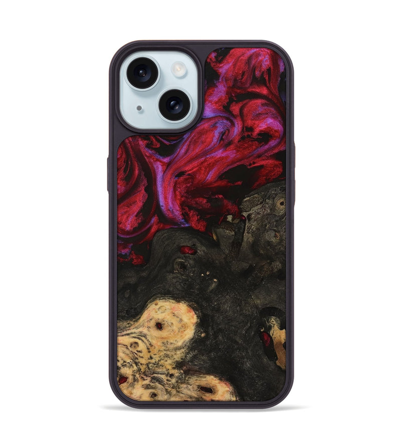 iPhone 15 Wood Phone Case - Rafa (Red, 740196)