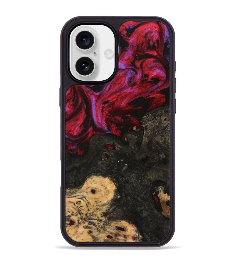 iPhone 16 Plus Wood Phone Case - Rafa (Red, 740196)