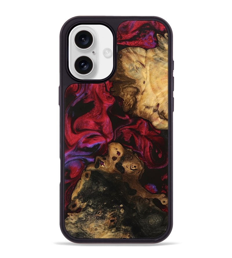 iPhone 16 Plus Wood Phone Case - Sydelle (Red, 740198)