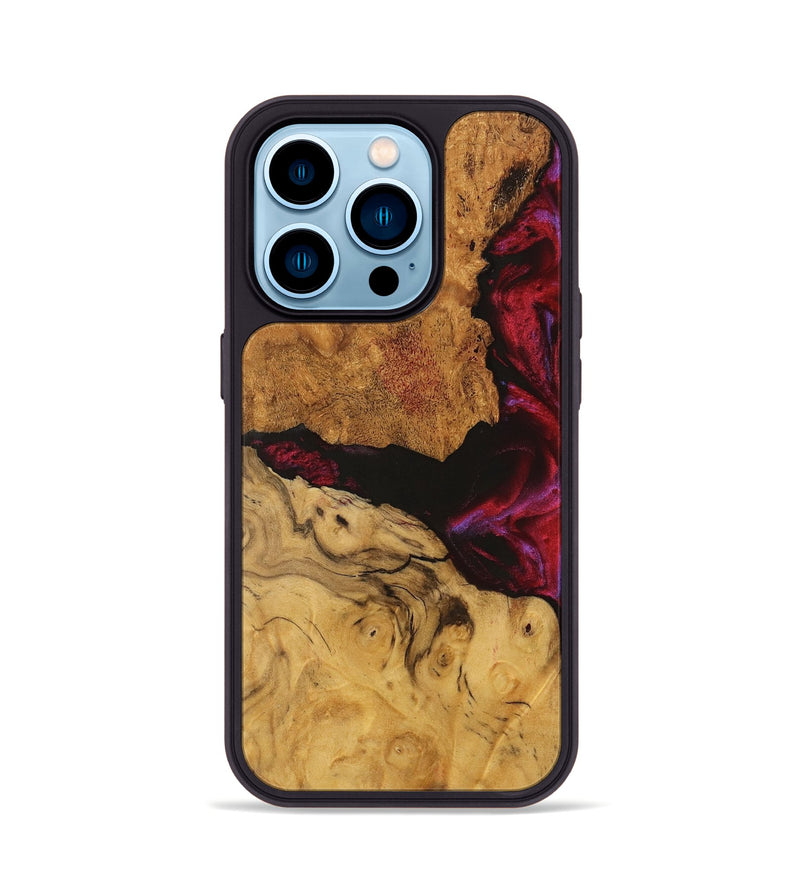 iPhone 14 Pro Wood Phone Case - Joellen (Red, 740199)