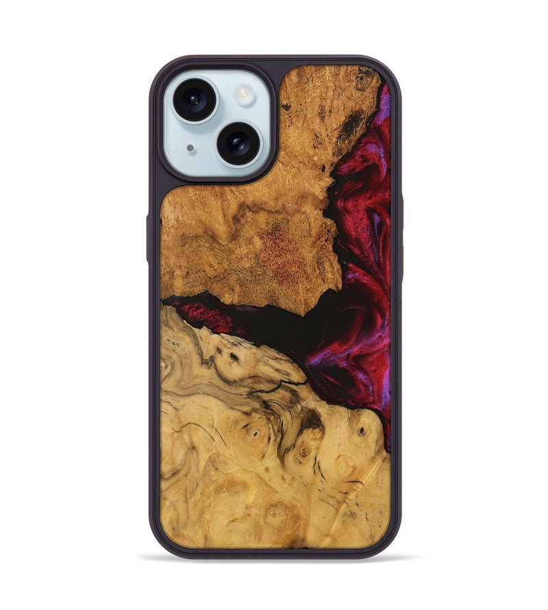 iPhone 15 Wood Phone Case - Joellen (Red, 740199)