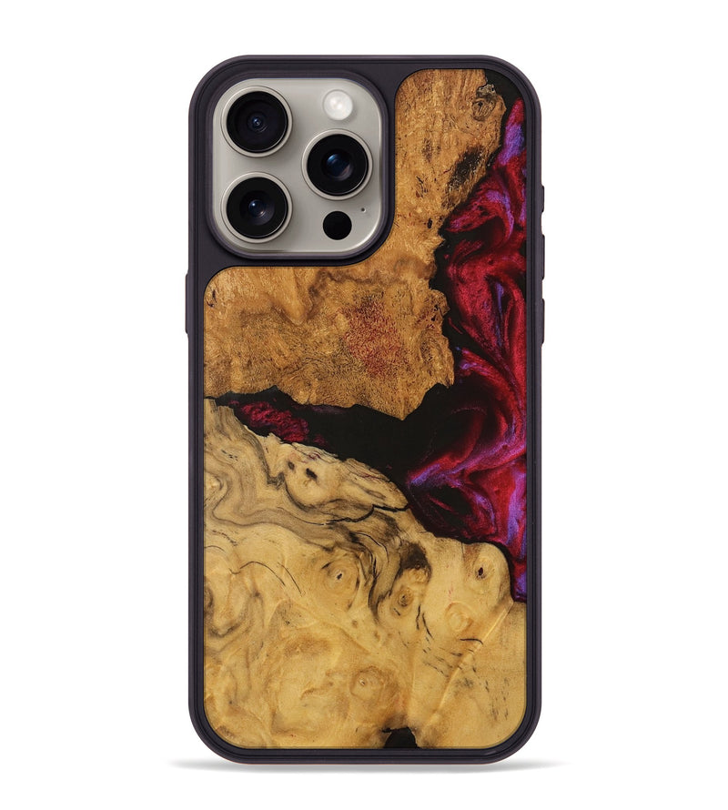 iPhone 15 Pro Max Wood Phone Case - Joellen (Red, 740199)