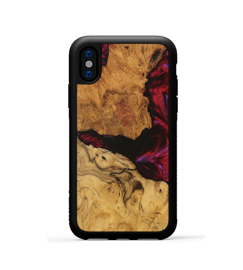 iPhone Xs Wood Phone Case - Joellen (Red, 740199)