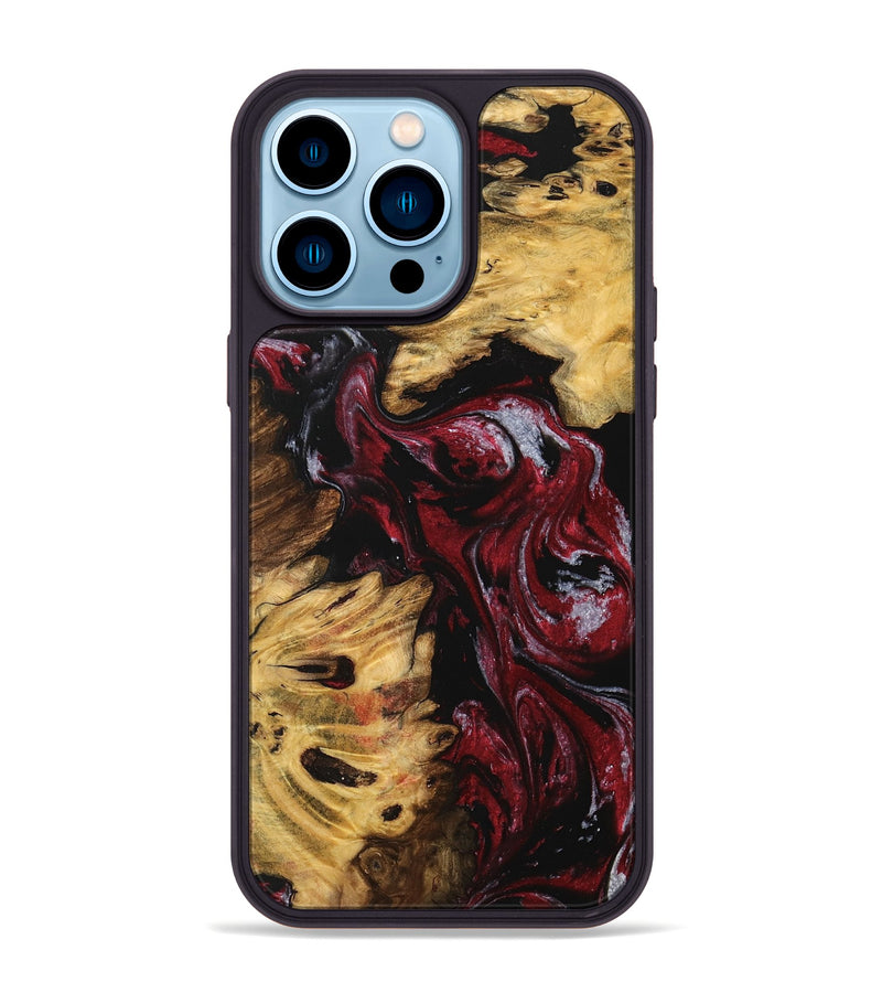 iPhone 14 Pro Max Wood Phone Case - Coord (Red, 740200)