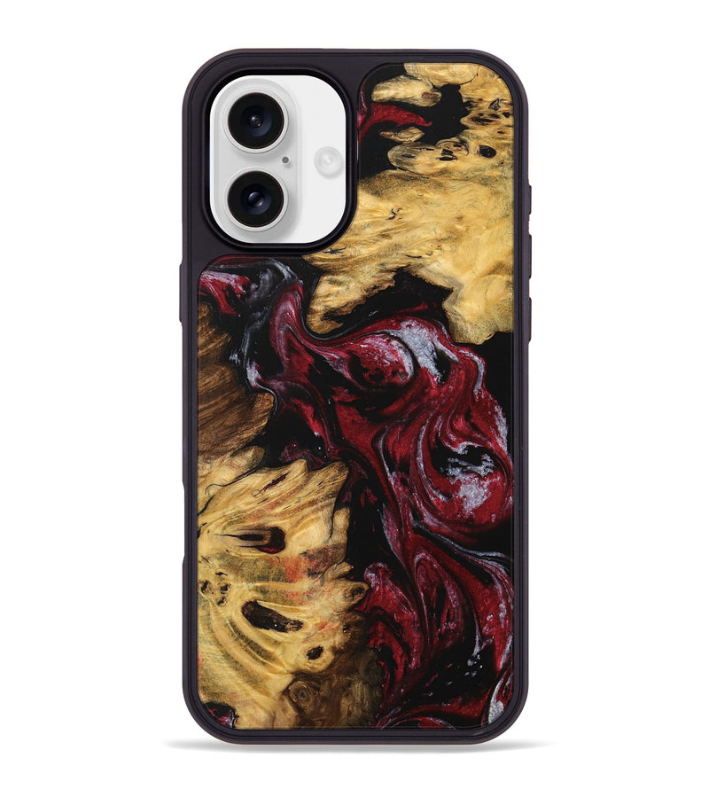 iPhone 16 Plus Wood Phone Case - Coord (Red, 740200)