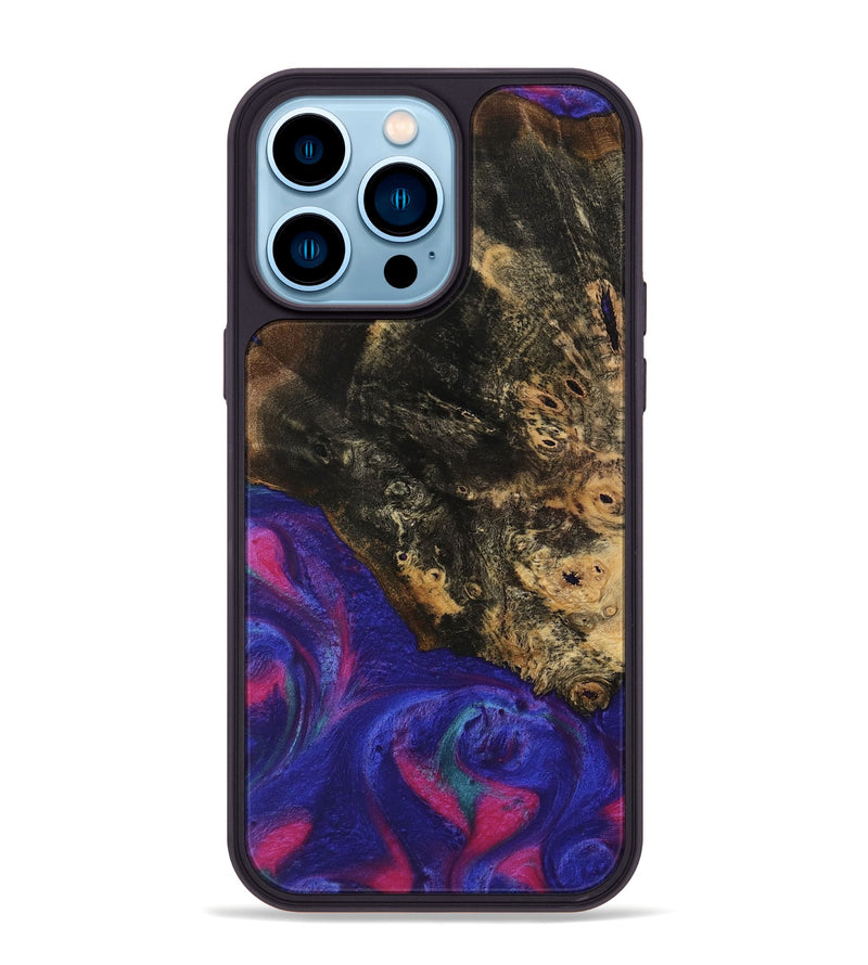 iPhone 14 Pro Max Wood Phone Case - Rowland (Purple, 740210)