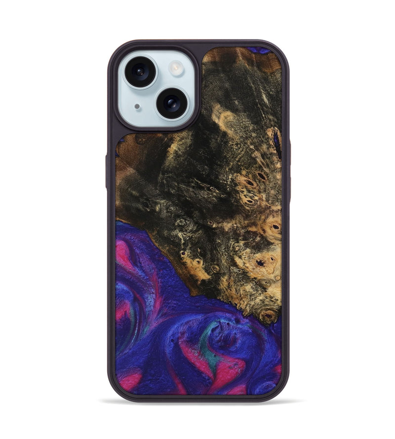 iPhone 15 Wood Phone Case - Rowland (Purple, 740210)