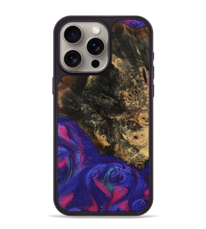 iPhone 15 Pro Max Wood Phone Case - Rowland (Purple, 740210)