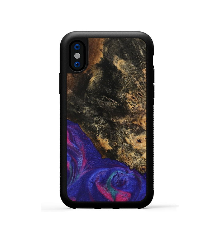 iPhone Xs Wood Phone Case - Rowland (Purple, 740210)