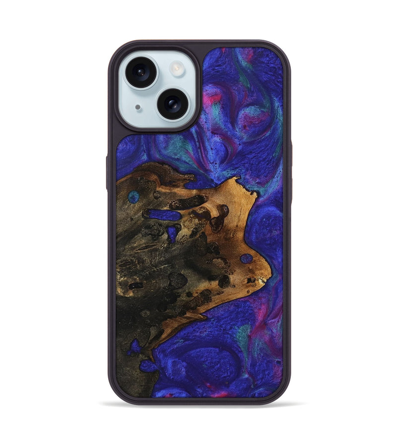 iPhone 15 Wood Phone Case - Madlyn (Purple, 740211)