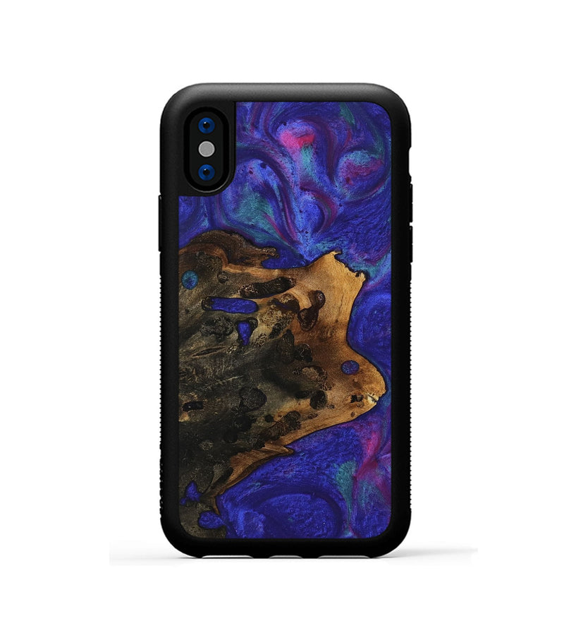 iPhone Xs Wood Phone Case - Madlyn (Purple, 740211)