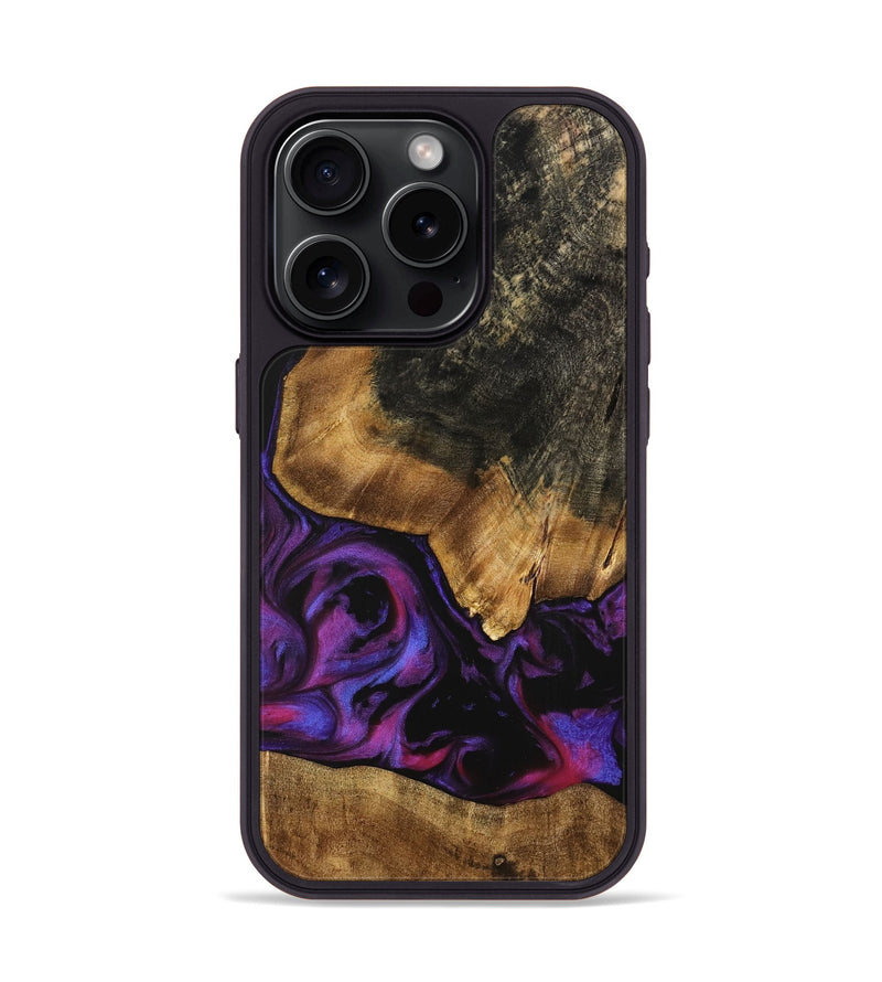 iPhone 15 Pro Wood Phone Case - Adriane (Purple, 740212)