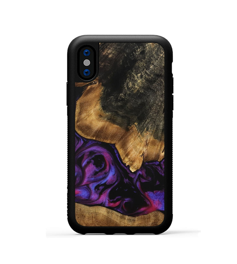 iPhone Xs Wood Phone Case - Adriane (Purple, 740212)