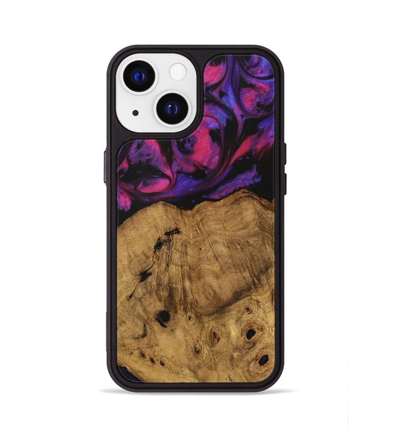 iPhone 13 Wood Phone Case - Jordon (Purple, 740213)