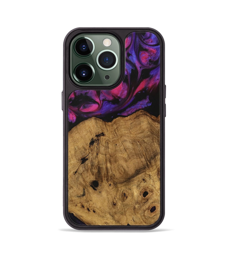 iPhone 13 Pro Wood Phone Case - Jordon (Purple, 740213)