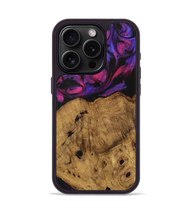 iPhone 15 Pro Wood Phone Case - Jordon (Purple, 740213)