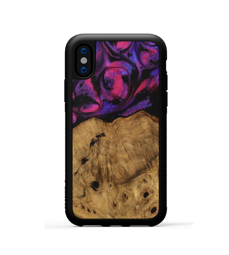 iPhone Xs Wood Phone Case - Jordon (Purple, 740213)