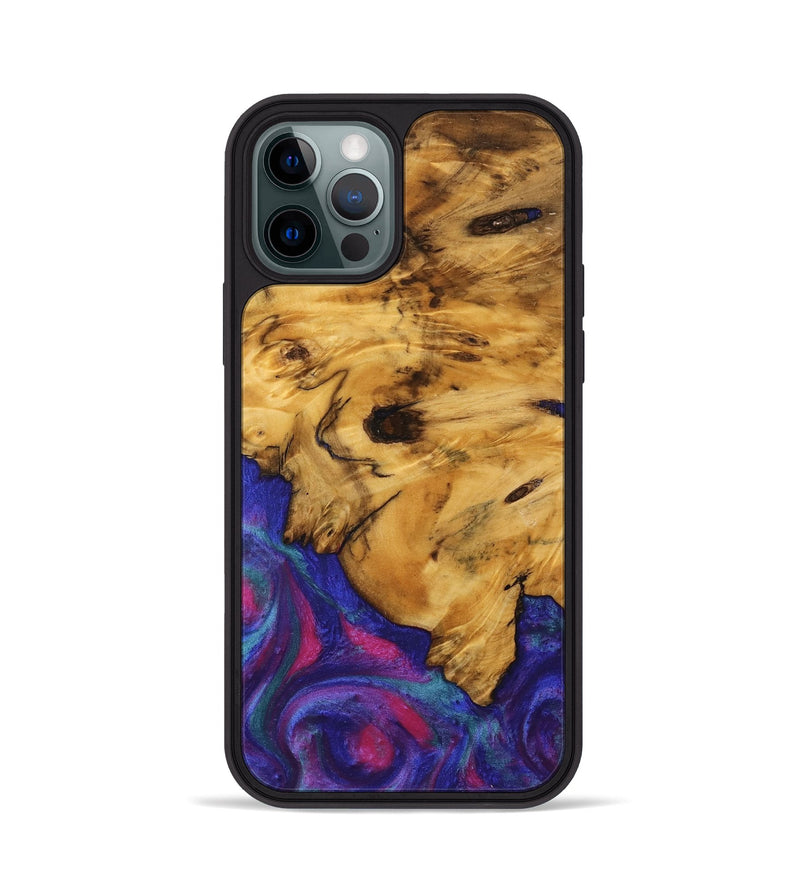 iPhone 12 Pro Wood Phone Case - Celle (Purple, 740221)