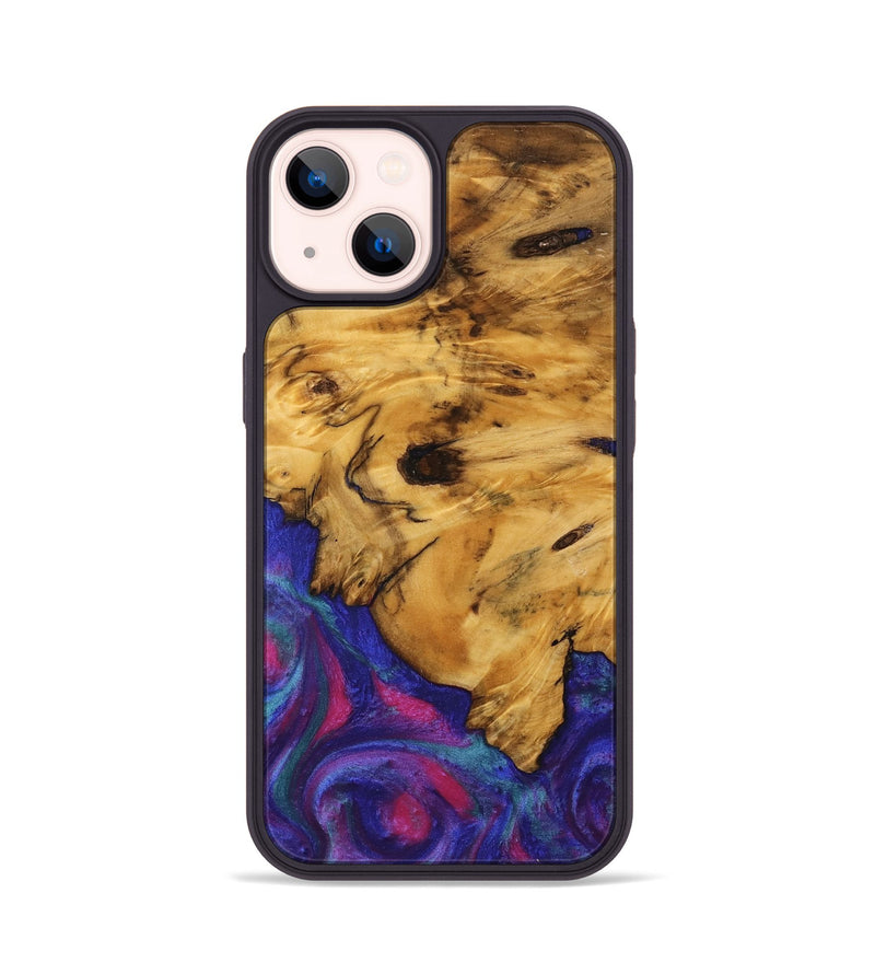 iPhone 14 Wood Phone Case - Celle (Purple, 740221)